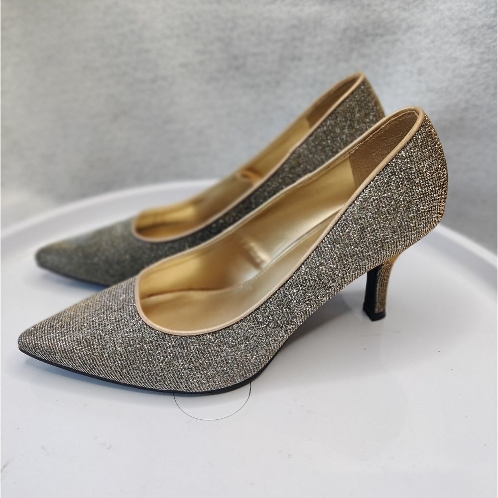 Super Sparkle Heels by Fioni Night Pointy Toe Sz 9 Pumps Like New